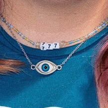 crystal angel number necklace