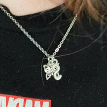 initial & butterfly necklace