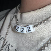 beaded angel number necklace